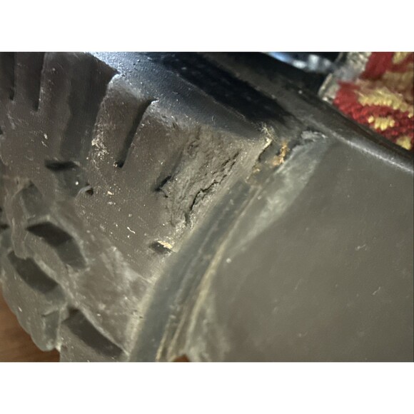 JEFFREY CAMPBELL Distressed Leather Combat Boots Aztec Foldover 2-Way Size 7 - Picture 8 of 15